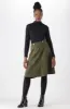 Emilia Faux Suede  Midi Skirt _ 148817 _ Fatigue sold by Dunns