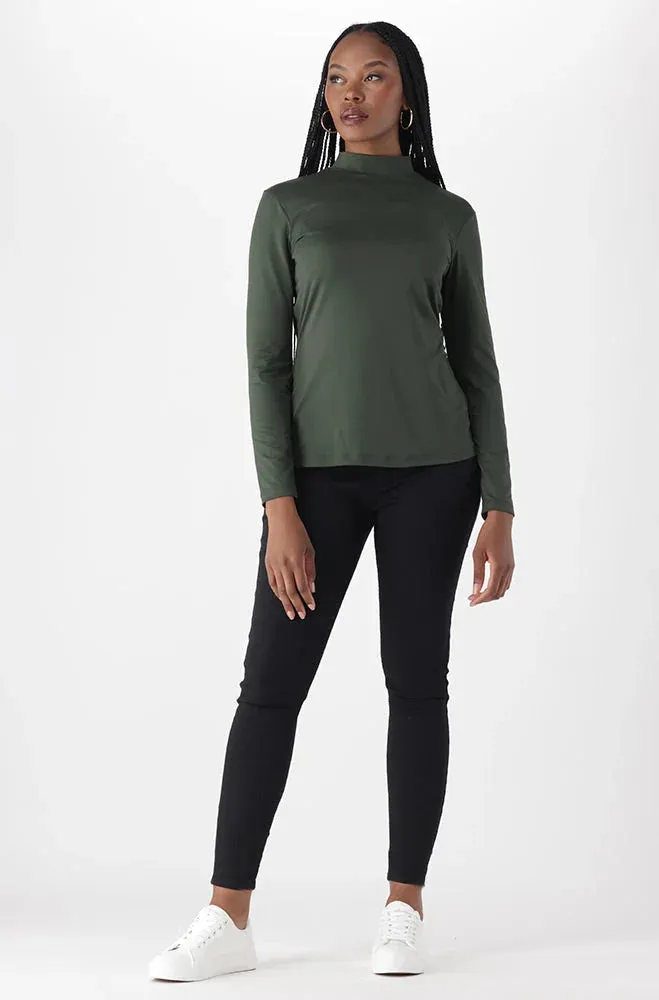 Tia Turtle Neck Top _ 148815 _ Fatigue sold by Dunns product image thumbnail 4