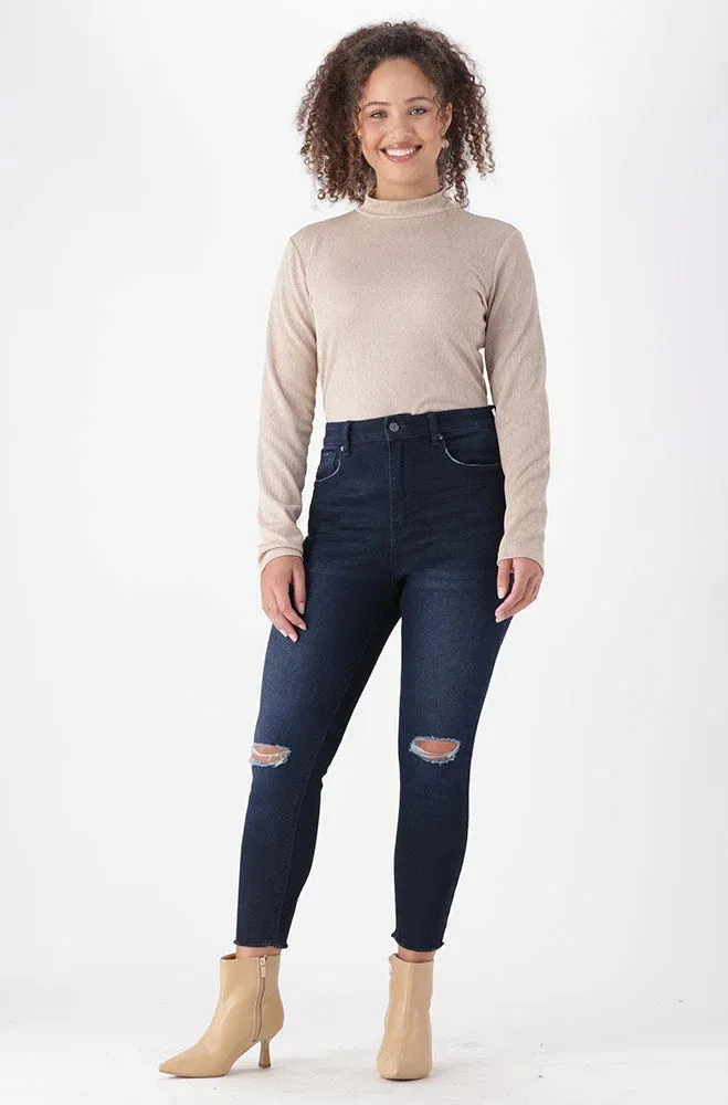 Gloria Turtle Neck Top _ 148364 _ Beige sold by Dunns product image thumbnail 4