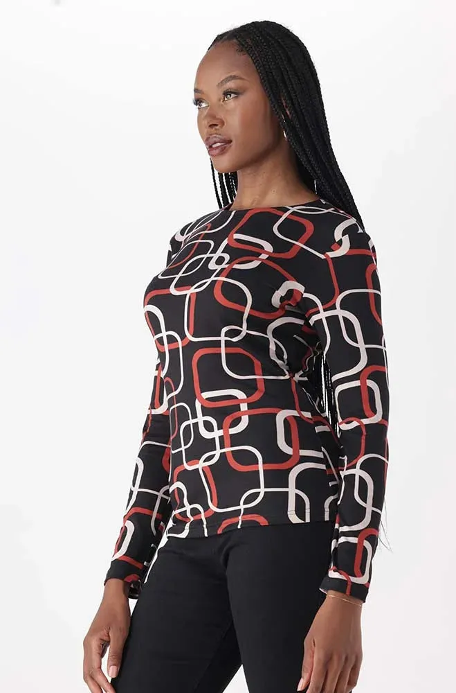Cleo Printed Top _ 148074 _ Multi sold by Dunns product image thumbnail 2