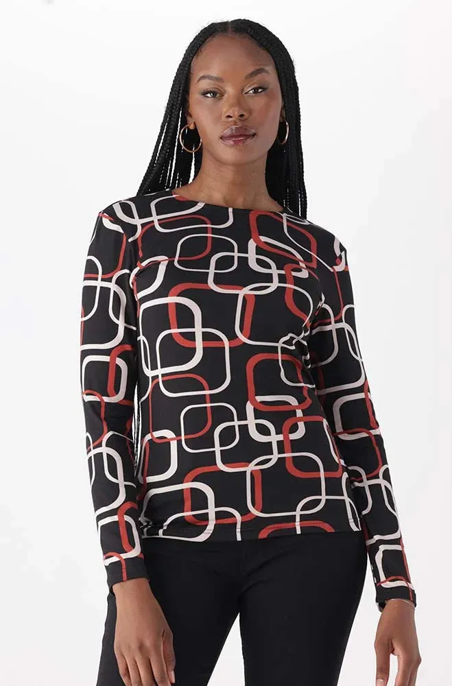 Cleo Printed Top _ 148074 _ Multi sold by Dunns