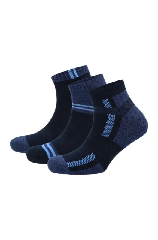 Otis Trainer Socks - 3 Pack _ 146611 _ Blue sold by Dunns