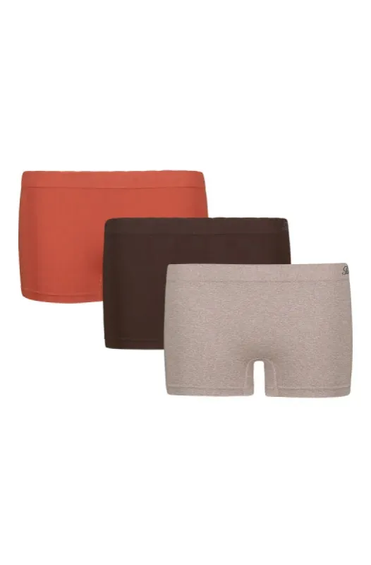 May Seamfree Boyleg - 3 Pack _ 140629 _ Burgundy sold by Dunns