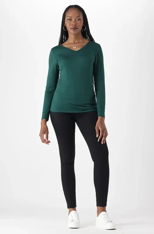 Vayla V Neck Tee _ 149107 _ Green sold by Dunns product image thumbnail 4