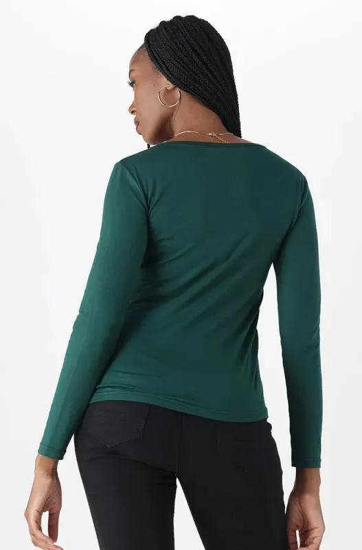 Vayla V Neck Tee _ 149107 _ Green sold by Dunns product image thumbnail 3