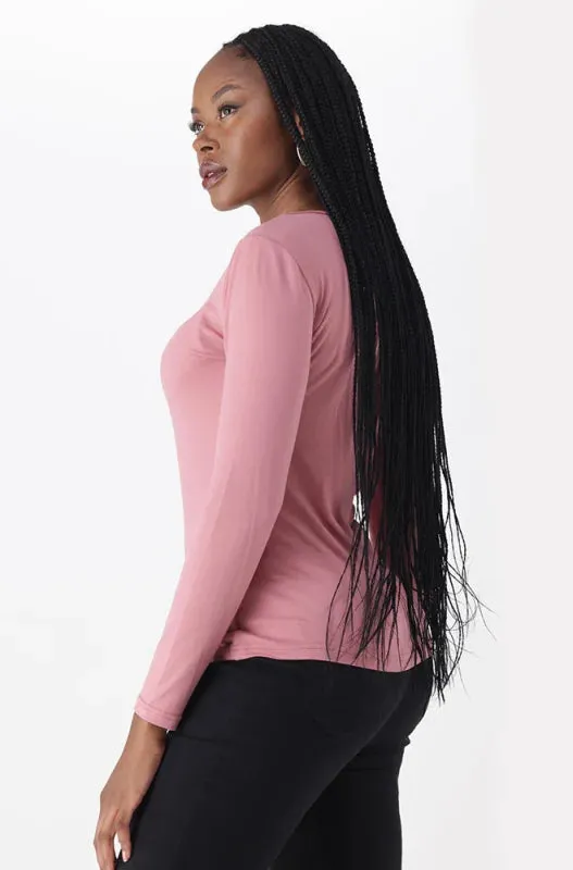 Vayla V Neck Tee _ 149100 _ Pink sold by Dunns product image thumbnail 2