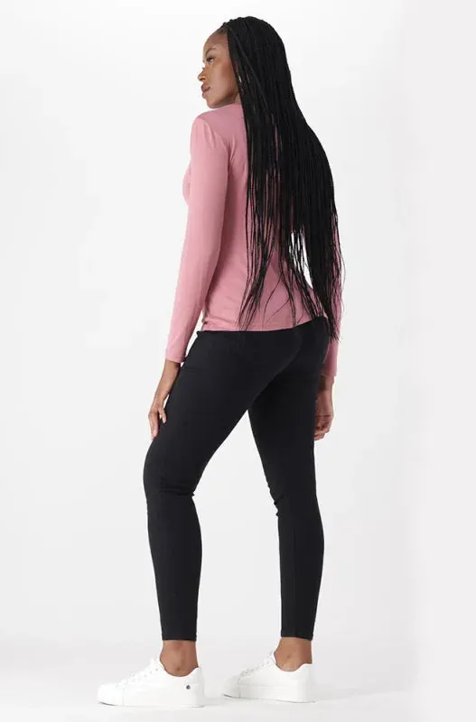 Vayla V Neck Tee _ 149100 _ Pink sold by Dunns product image thumbnail 5