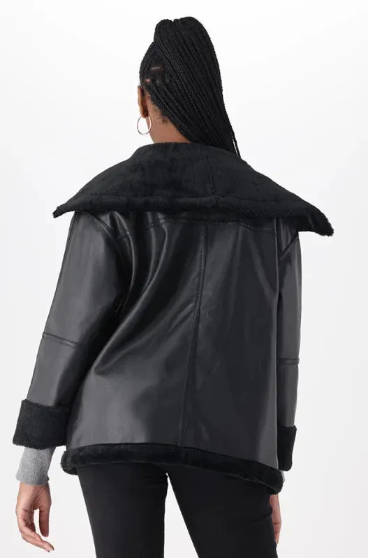Luna Aviator Jacket _ 144942 _ Black sold by Dunns product image thumbnail 4