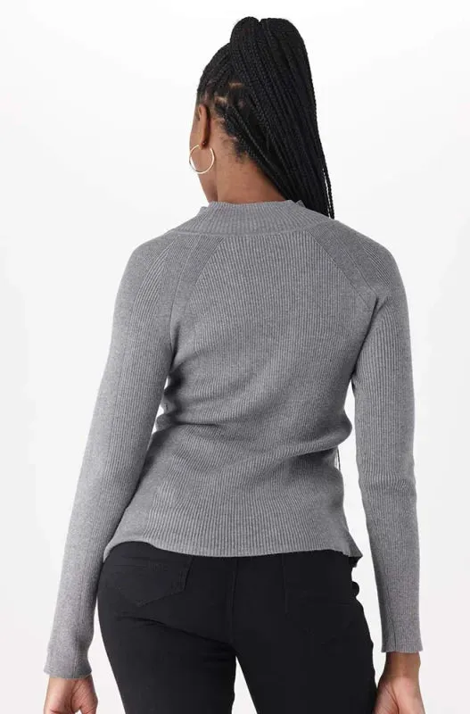Tyler Rib Turtle Neck Jersey _ 146109 _ Grey Mel sold by Dunns product image thumbnail 3