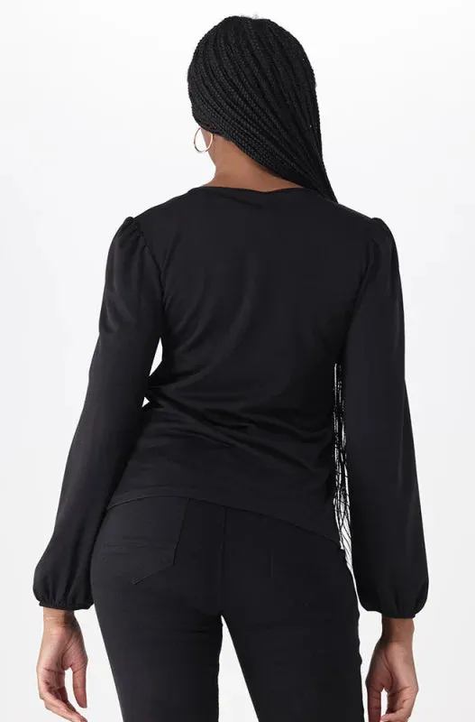 Jessie Keyhole Top _ 148742 _ Black sold by Dunns product image thumbnail 3