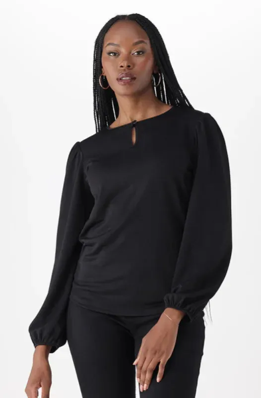 Jessie Keyhole Top _ 148742 _ Black sold by Dunns