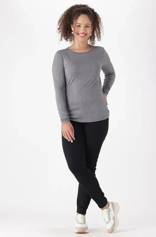 Cleo Crew Neck Tee _ 149084 _ Charcoal Mel sold by Dunns product image thumbnail 4