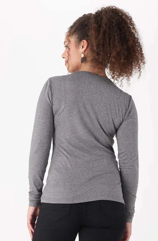 Cleo Crew Neck Tee _ 149084 _ Charcoal Mel sold by Dunns product image thumbnail 3