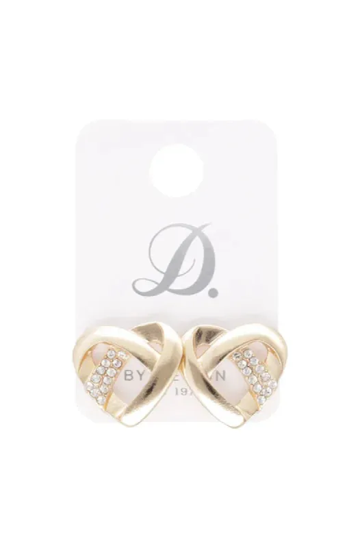 Holly Heart Shaped Earrings _ 148189 _ Gold sold by Dunns