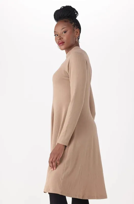 Gia Fit And Flare Turtle Neck Dress _ 148641 _ Taupe sold by Dunns product image thumbnail 2
