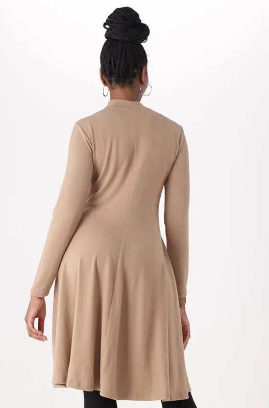 Gia Fit And Flare Turtle Neck Dress _ 148641 _ Taupe sold by Dunns product image thumbnail 3