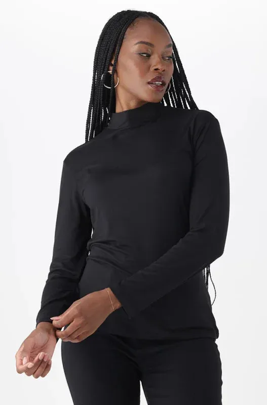 Tia Turtle Neck Top _ 148695 _ Black sold by Dunns