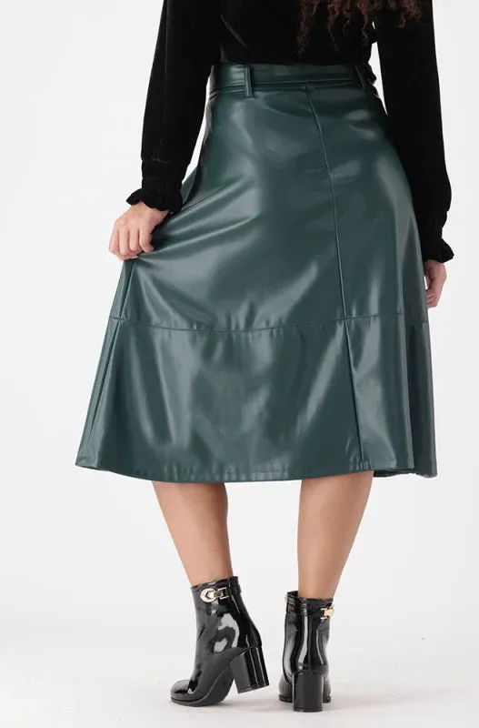 Mia Belted Skirt _ 147969 _ Green sold by Dunns product image thumbnail 3