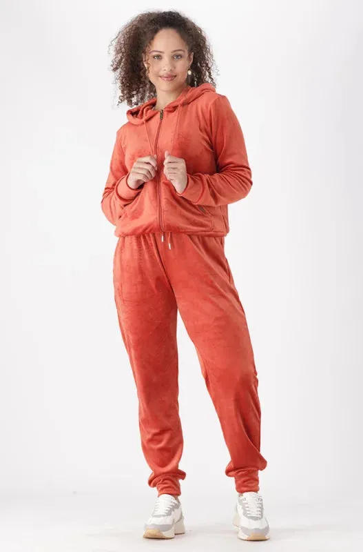 Britney Velour Zip Tru Hoodie _ 145733 _ Orange sold by Dunns product image thumbnail 4
