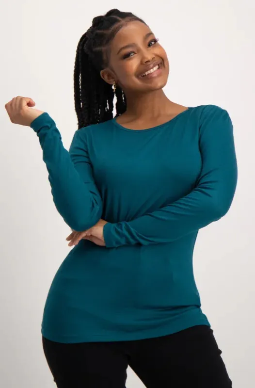 Cleo Crew Neck Tee _ 136519 _ Teal sold by Dunns