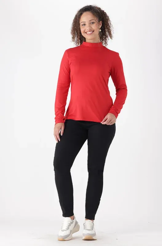 Tia Turtle Neck Top _ 148812 _ Red sold by Dunns product image thumbnail 4