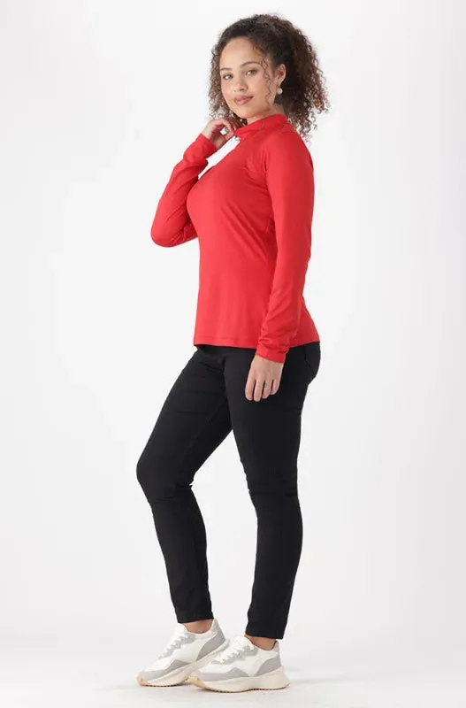 Tia Turtle Neck Top _ 148812 _ Red sold by Dunns product image thumbnail 5