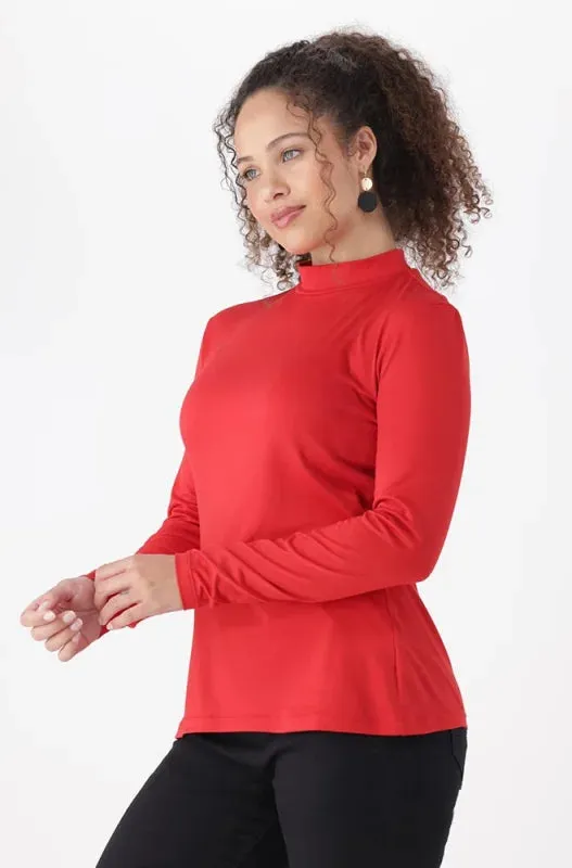Tia Turtle Neck Top _ 148812 _ Red sold by Dunns product image thumbnail 2