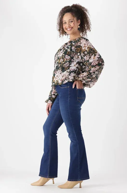 Kamala Bubble Hem Blouse _ 148508 _ Green sold by Dunns product image thumbnail 5