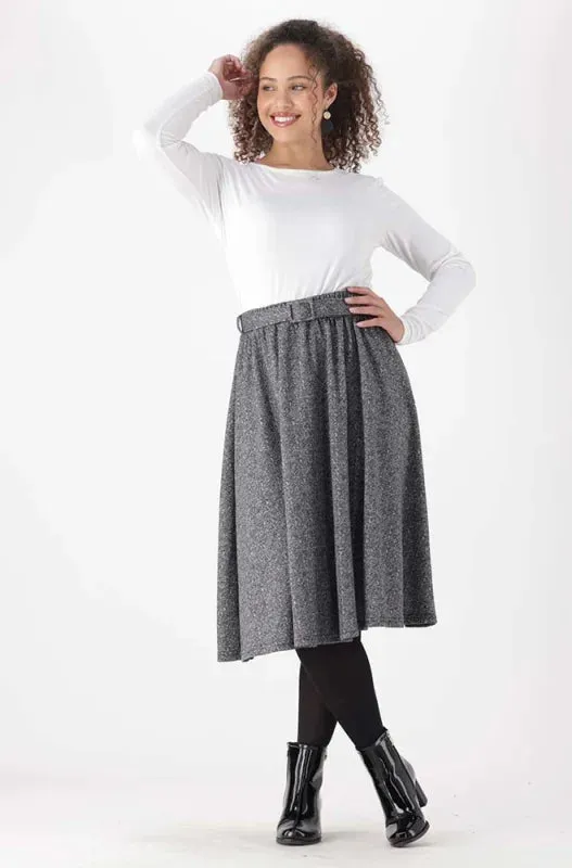 Melissa Belted Fit And Flare Skirt _ 148105 _ Grey sold by Dunns product image thumbnail 4