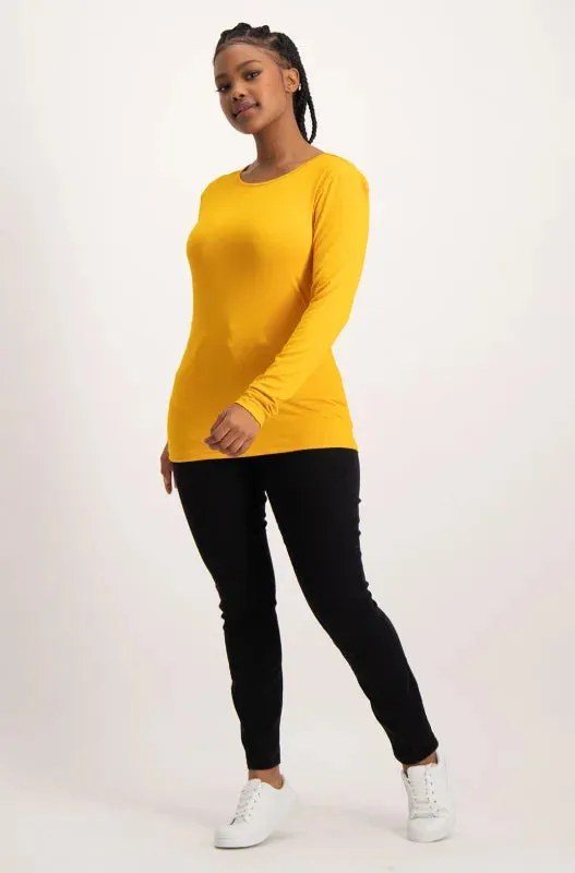 Cleo Crew Neck Tee _ 136377 _ Ocre sold by Dunns product image thumbnail 5