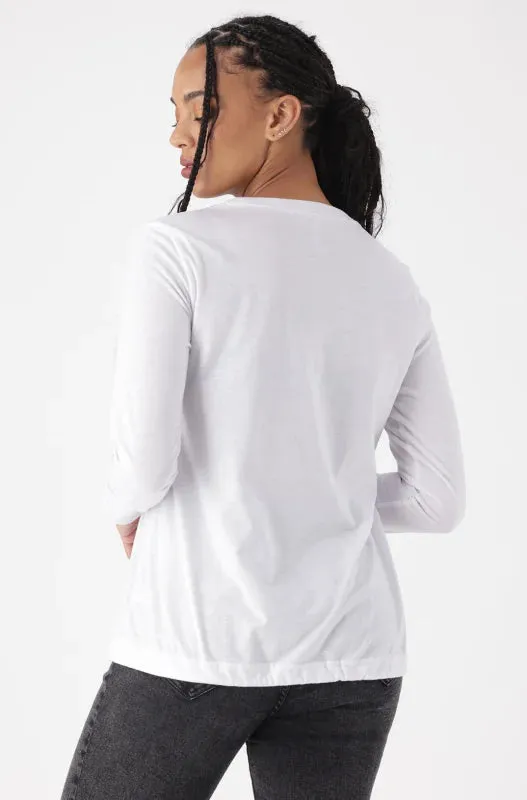 Carlie Drawcord Graphic Tee _ 149383 _ White sold by Dunns product image thumbnail 3
