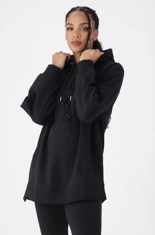 Alora Oversized Fleece Hoodie _ 145463 _ Black sold by Dunns product image thumbnail 2