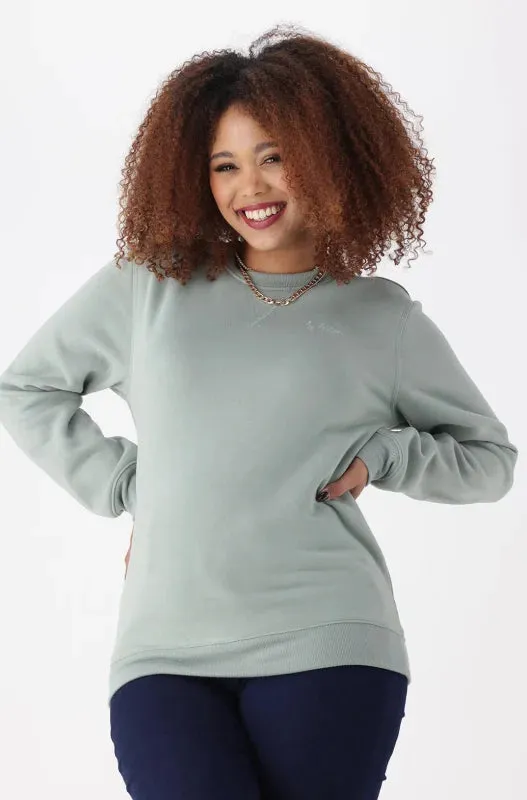 Brooklyn Fleece Crew Neck _ 139292 _ Sage sold by Dunns