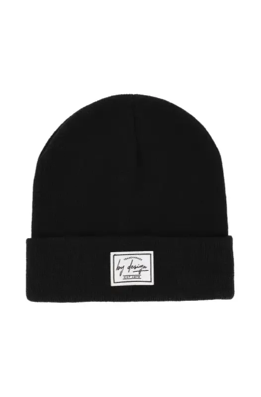 Allaire Turnup Basic Beanie _ 128436 _ Black sold by Dunns