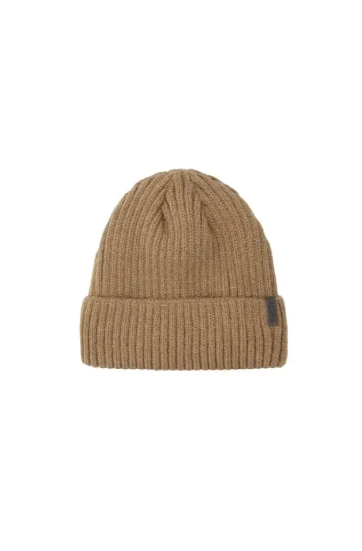 Bennie Klevas Ribbed Beanie _ 133807 _ Beige sold by Dunns