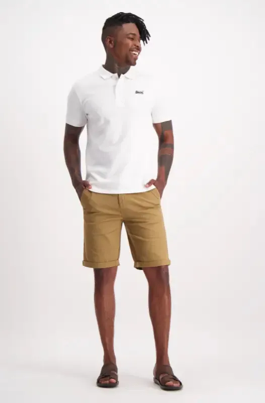 Cardiff Chino Short _ 113481 _ Stone sold by Dunns