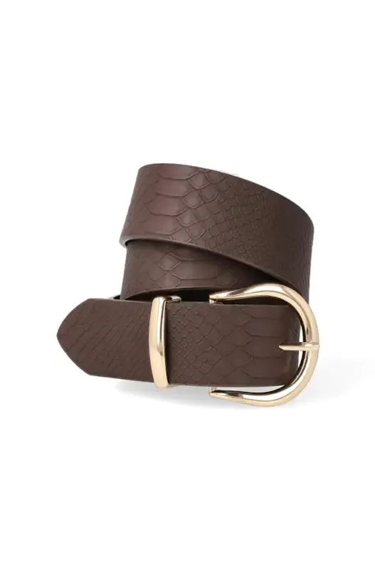 Rosaria Croc Circle Belt _ 118791 _ Brown sold by Dunns product image thumbnail 2