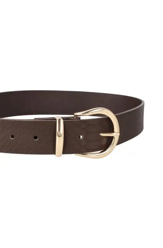 Rosaria Croc Circle Belt _ 118791 _ Brown sold by Dunns product image thumbnail 3
