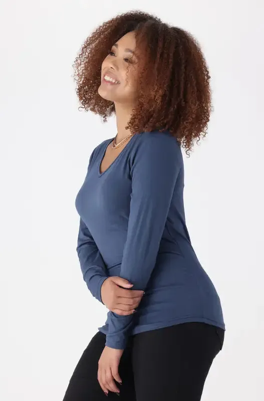 Vayla V Neck Tee _ 148941 _ Blue sold by Dunns product image thumbnail 2