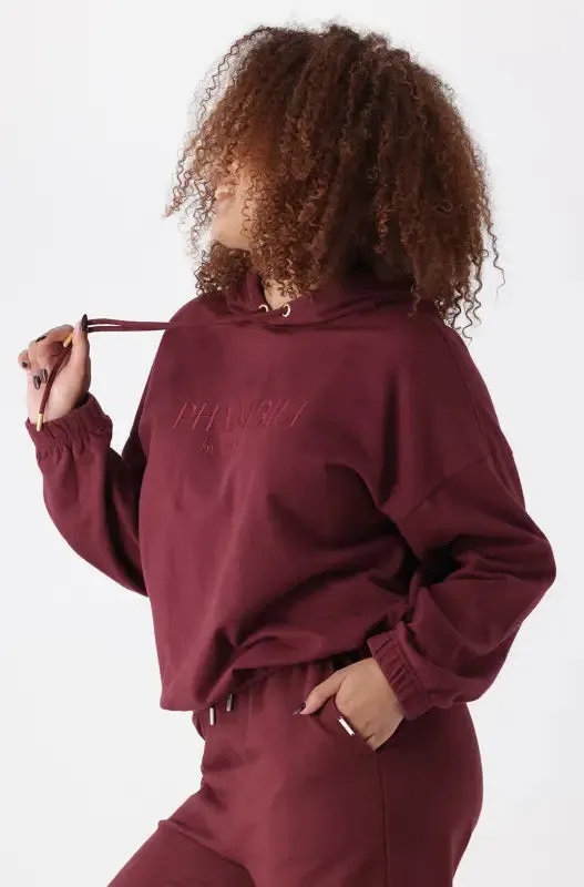 Lucy Fleece Hoodie _ 145443 _ Burgundy sold by Dunns product image thumbnail 2