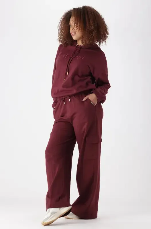Lucy Fleece Hoodie _ 145443 _ Burgundy sold by Dunns product image thumbnail 5