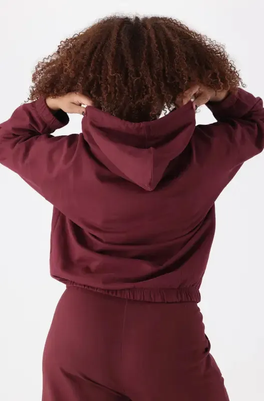 Lucy Fleece Hoodie _ 145443 _ Burgundy sold by Dunns product image thumbnail 3