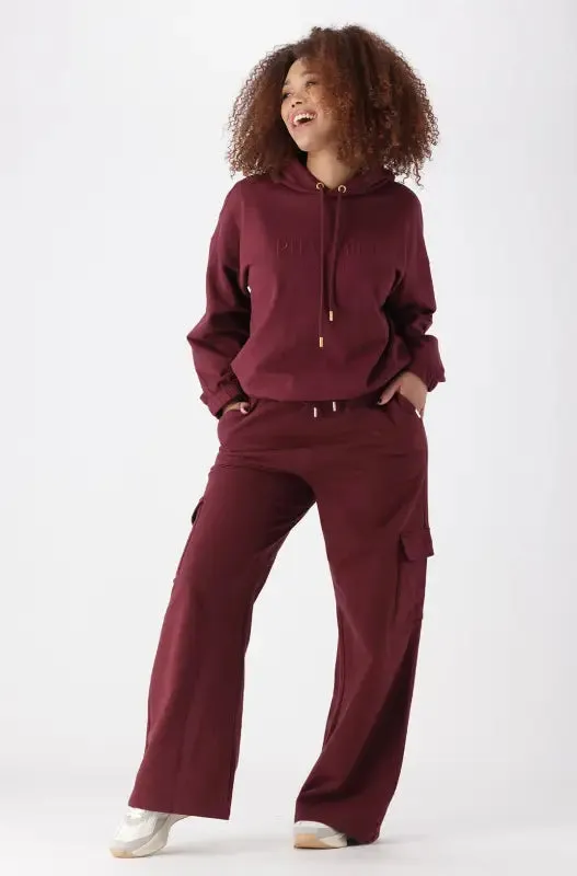 Lucy Fleece Hoodie _ 145443 _ Burgundy sold by Dunns product image thumbnail 4