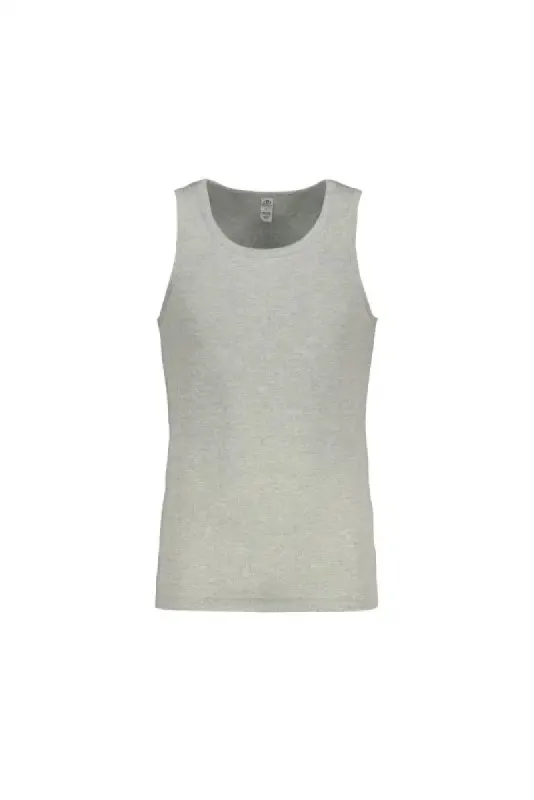Hanson Single Ribbed Vest _ 110751 _ Grey Mel sold by Dunns