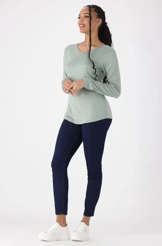 Vayla V Neck Tee _ 148940 _ Sage sold by Dunns product image thumbnail 5