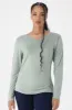 Vayla V Neck Tee _ 148940 _ Sage sold by Dunns