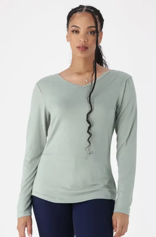 Vayla V Neck Tee _ 148940 _ Sage sold by Dunns product image thumbnail 2