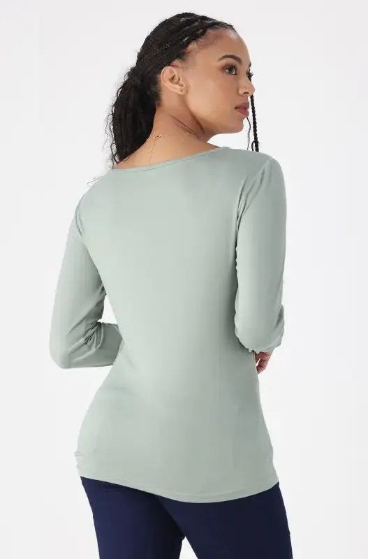 Vayla V Neck Tee _ 148940 _ Sage sold by Dunns product image thumbnail 3