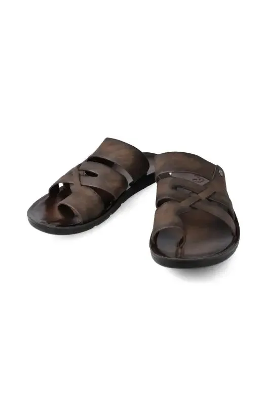 Reggie Push In Sandal _ 130123 _ Brown sold by Dunns product image thumbnail 3