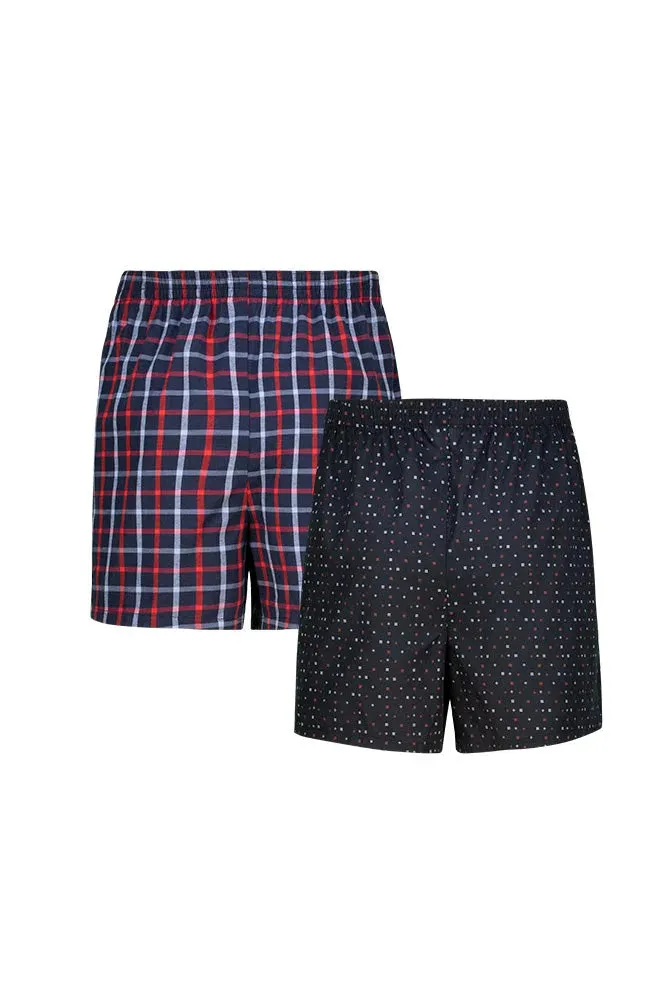 Mercury Woven Boxers - 2 Pack _ 110269 _ Navy sold by Dunns product image thumbnail 2